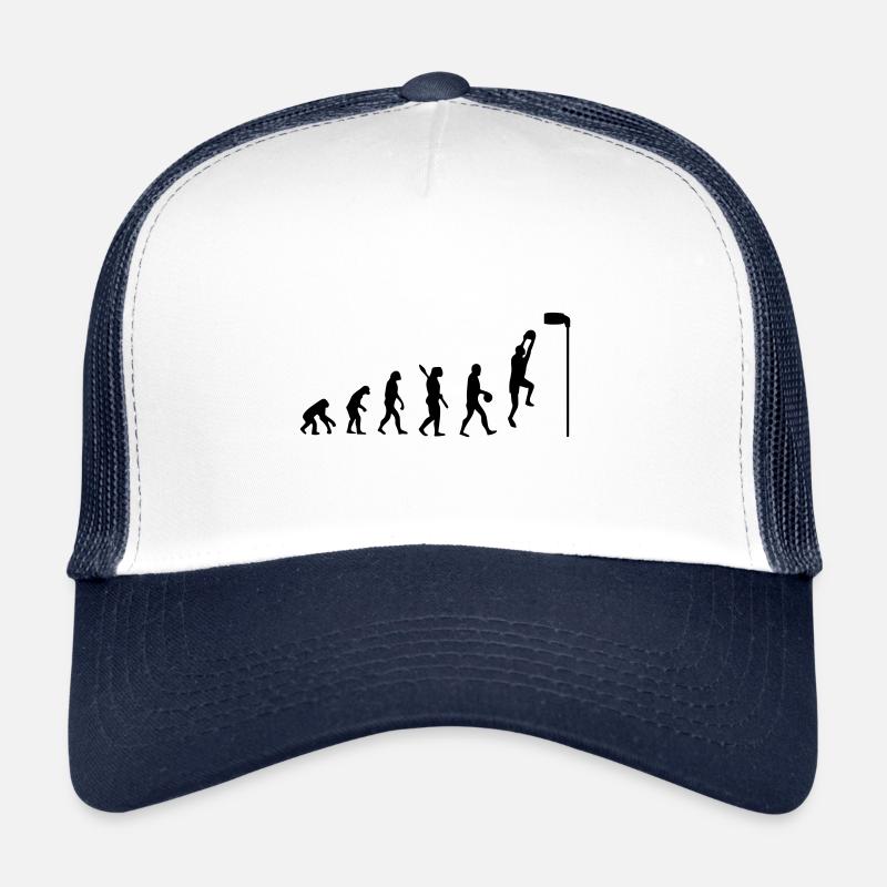 évolution korfball - Casquette trucker  - blanc/marine