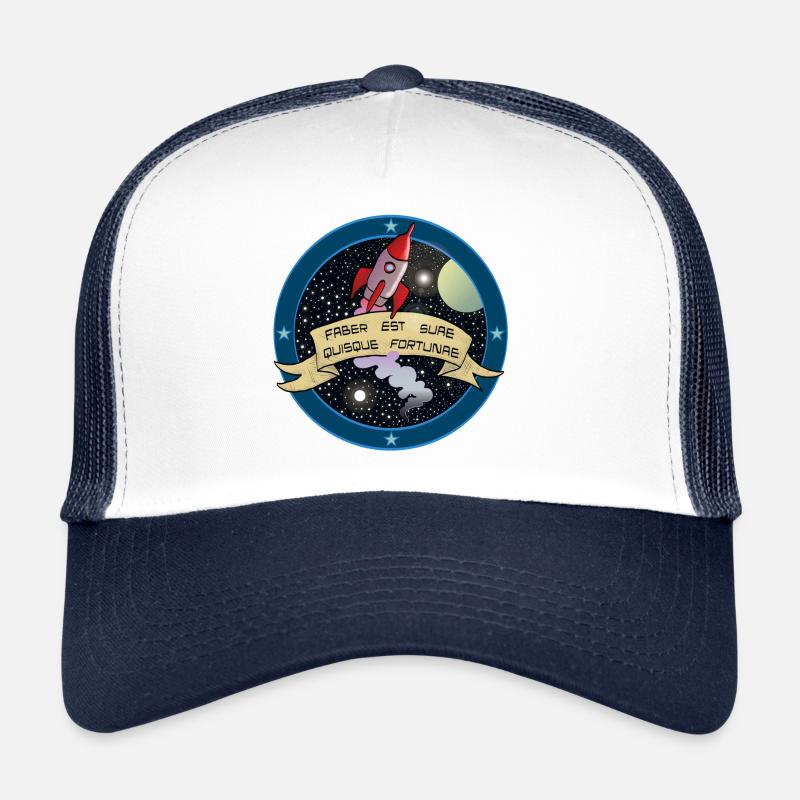 Fortunae Logo Kunst - Trucker Cap - Weiß/Navy