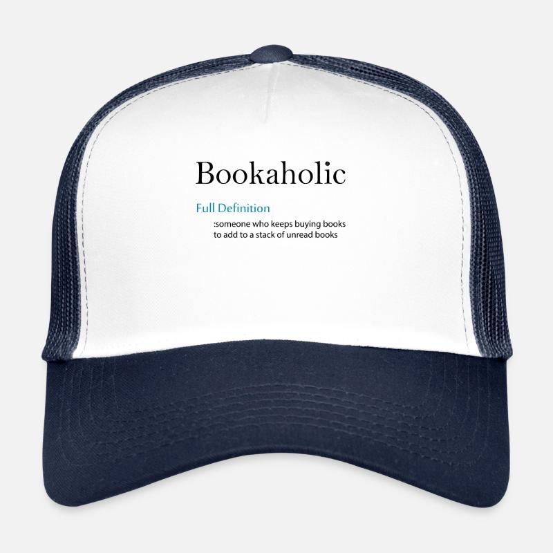 0298 Definition: Bookaholic - Trucker Cap - Weiß/Navy