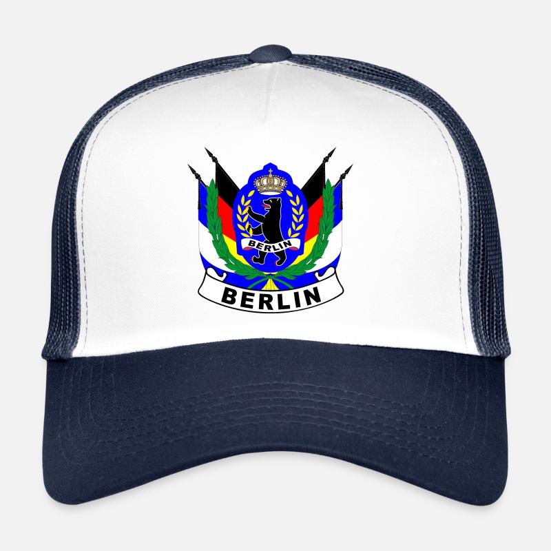 Berlin crossed flags Trucker Cap