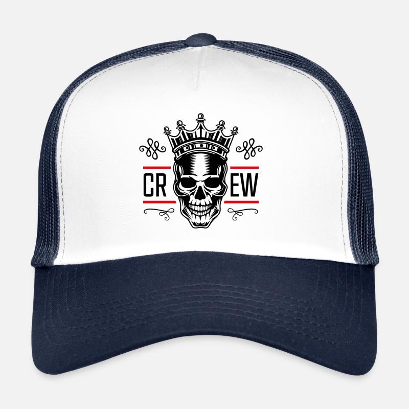 crew skelett - Trucker Cap - Weiß/Navy