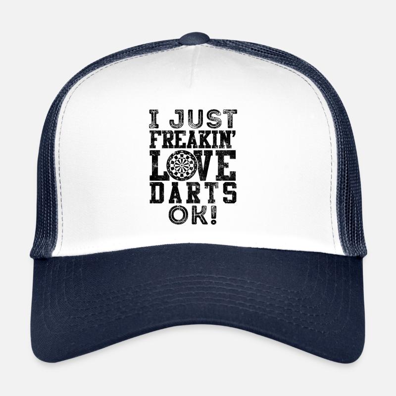 J'adore les fléchettes en disant Casquette trucker 