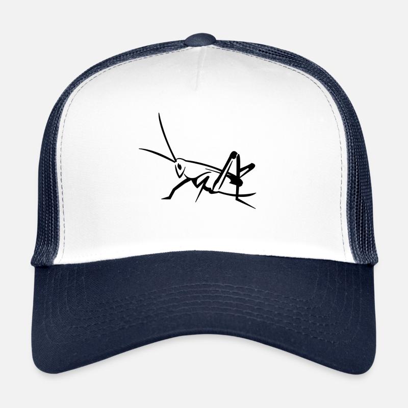 Heuschrecke - Trucker Cap - Weiß/Navy