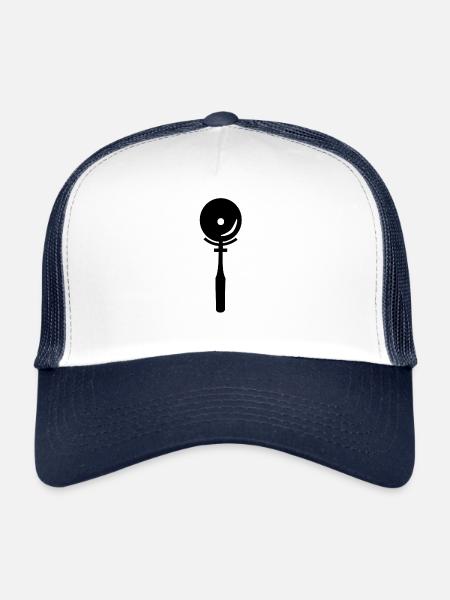 Coupe-pizza - Casquette trucker  - blanc/marine - Devant