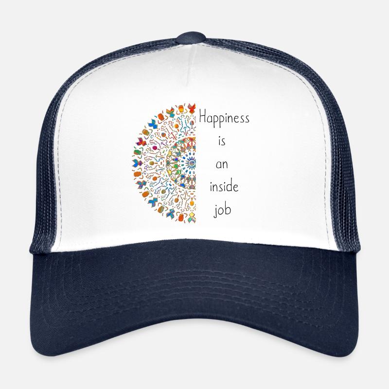 "Happiness is an inside job" Mandala tribal tender Trucker Cap