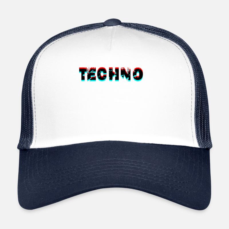 techno music design Trucker Cap