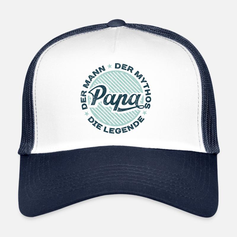 PAPA - Der Mann, der Mythos, die Legende - Trucker Cap - Weiß/Navy