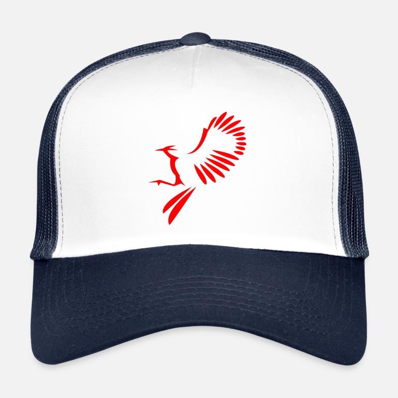 Vogel Abbildung - Trucker Cap - Weiß/Navy