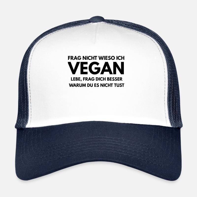 Veganer Sprüche - Trucker Cap - Weiß/Navy