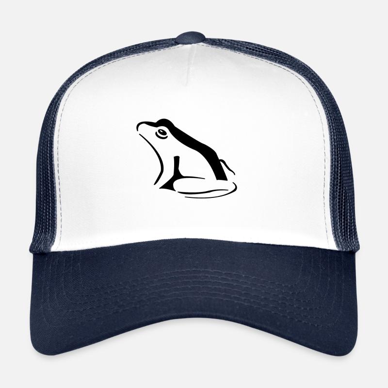 Frosch - Trucker Cap - Weiß/Navy