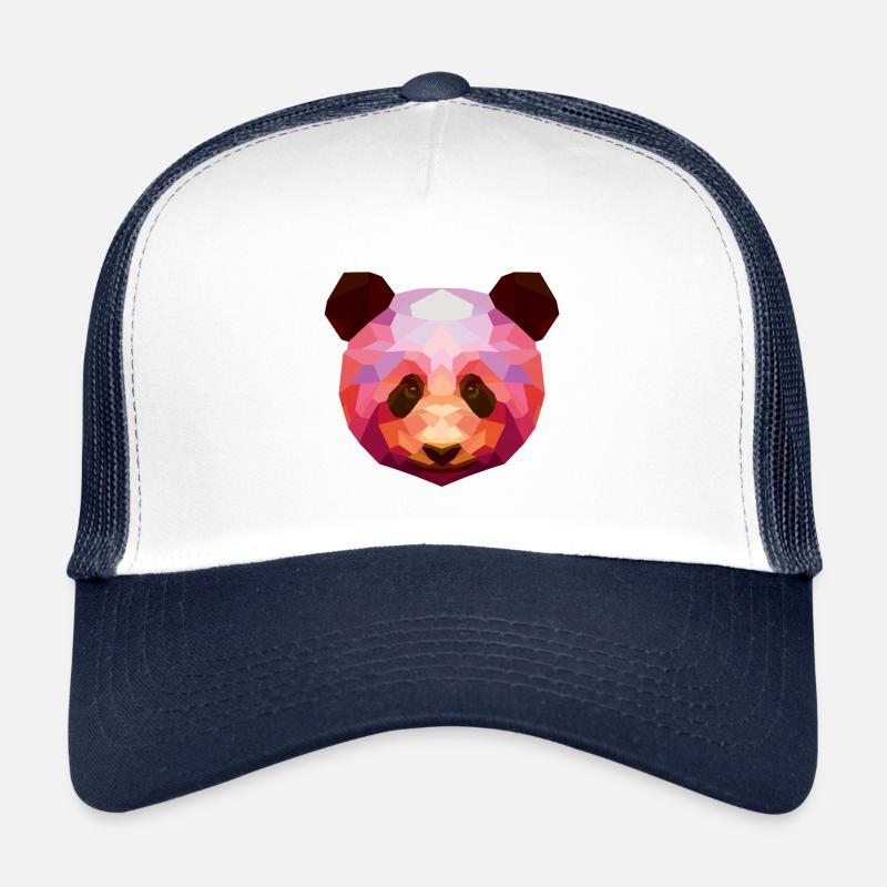 Roter Panda China Mosaik low poly Trucker Cap