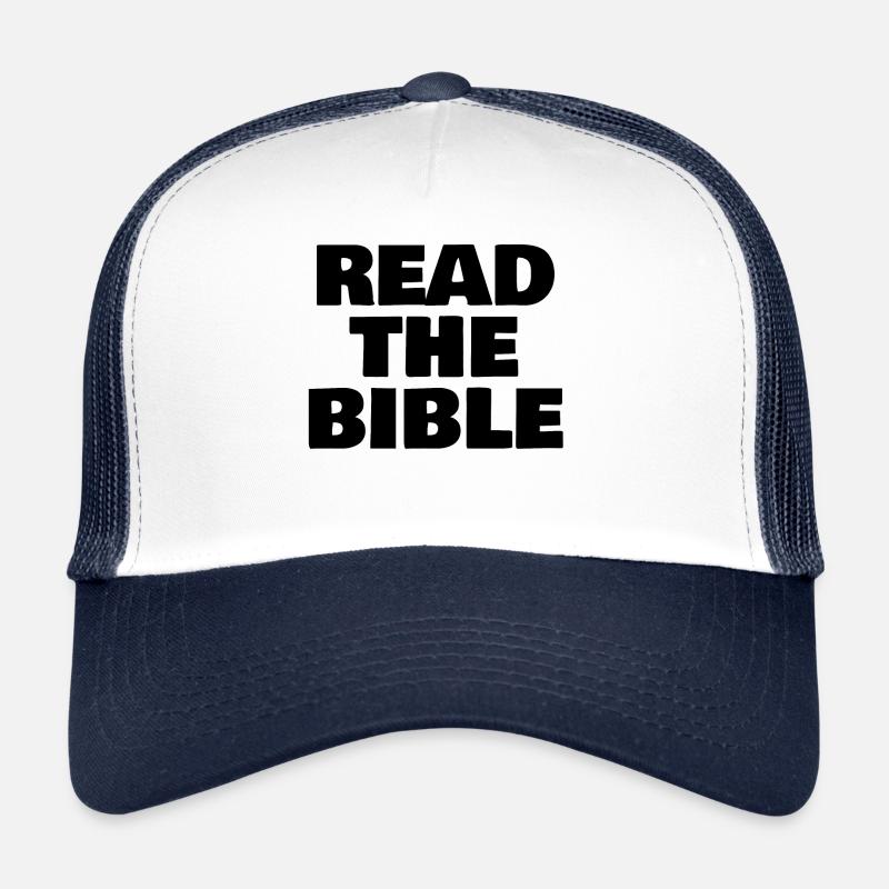 LIS LA BIBLE - Casquette trucker  - blanc/marine