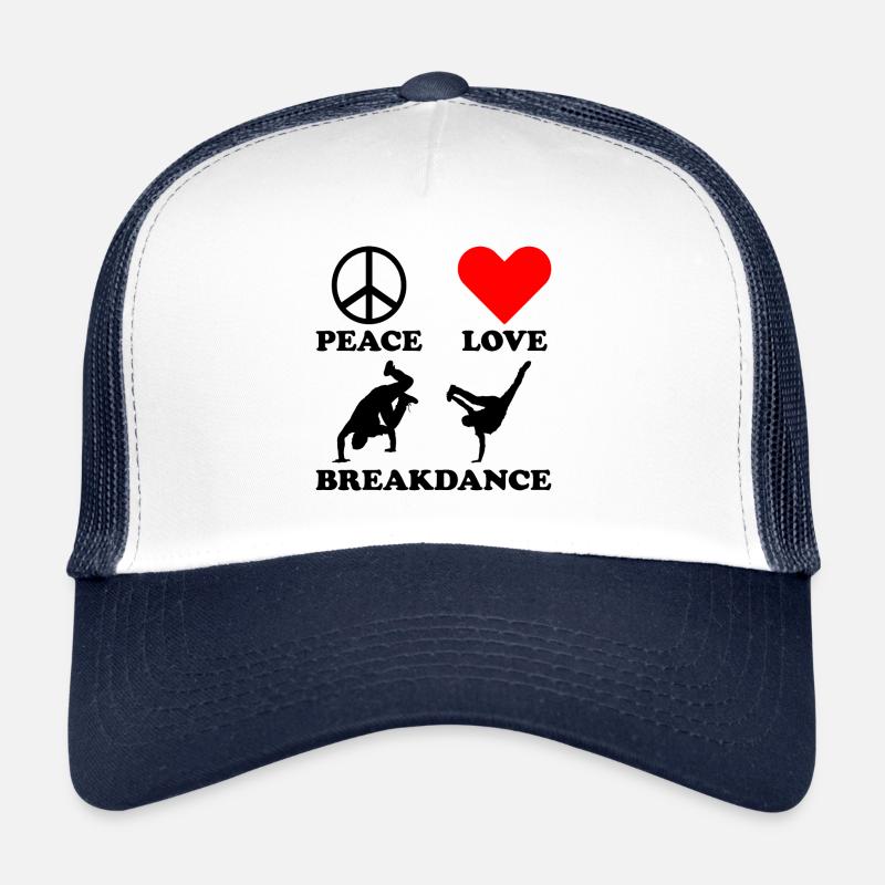Breakdance Peace Love for boys Breakdancers Trucker Cap
