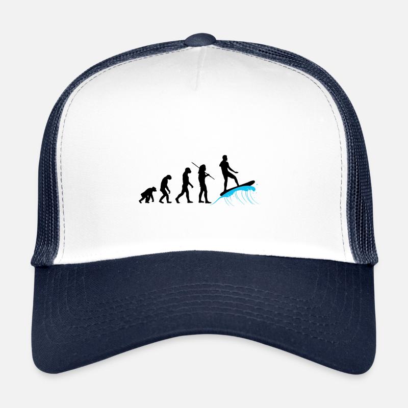 Évolution - Surf - Casquette trucker  - blanc/marine