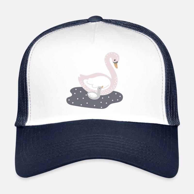 Schwan mama mit Baby Schwan Tochter Trucker Cap