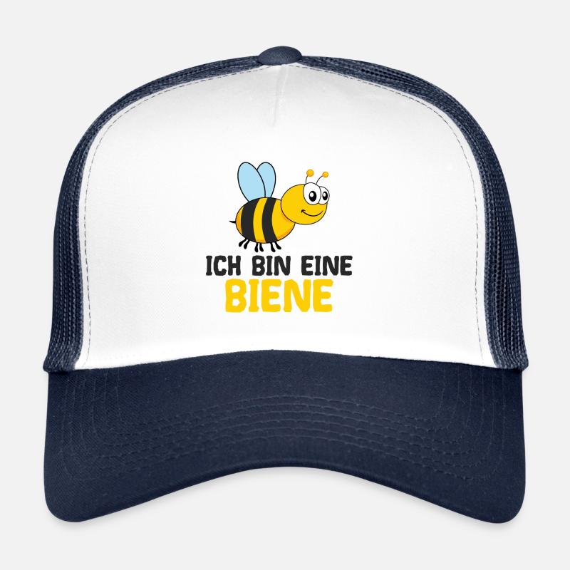 Ich bin eine Biene Kleine Süsse Fliegende Spruch - Trucker Cap - Weiß/Navy
