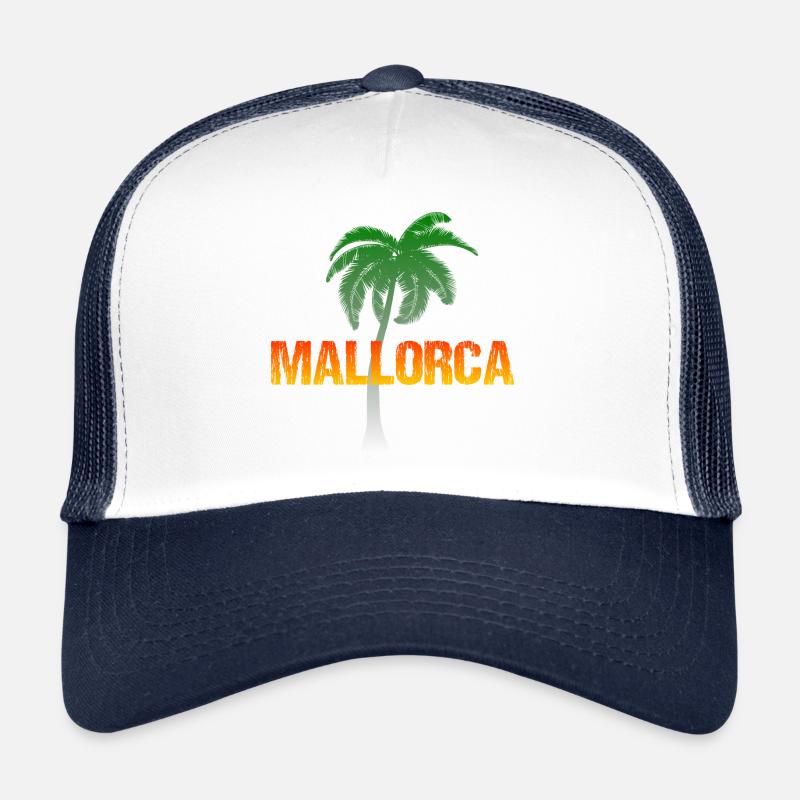 Mallorca - Trucker Cap - Weiß/Navy
