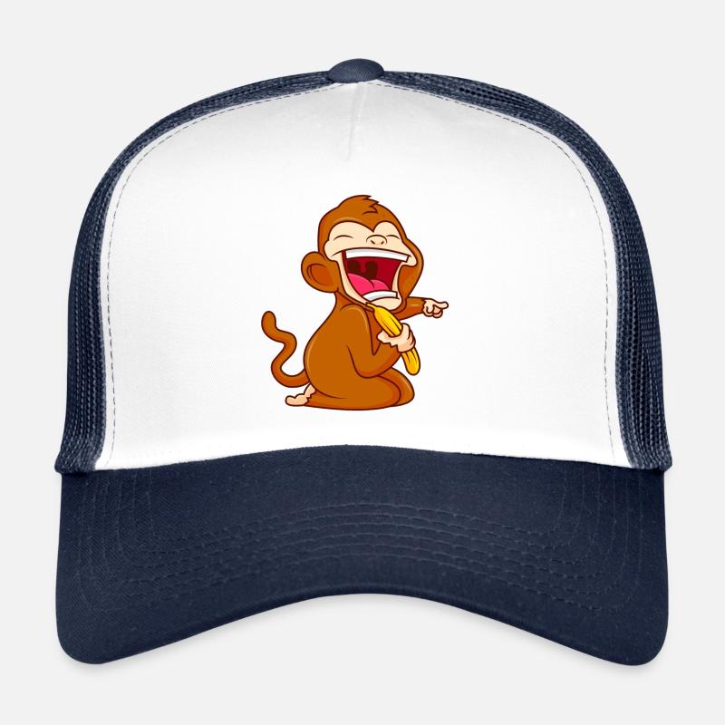 monkey banana funny comic baby monkey Trucker Cap