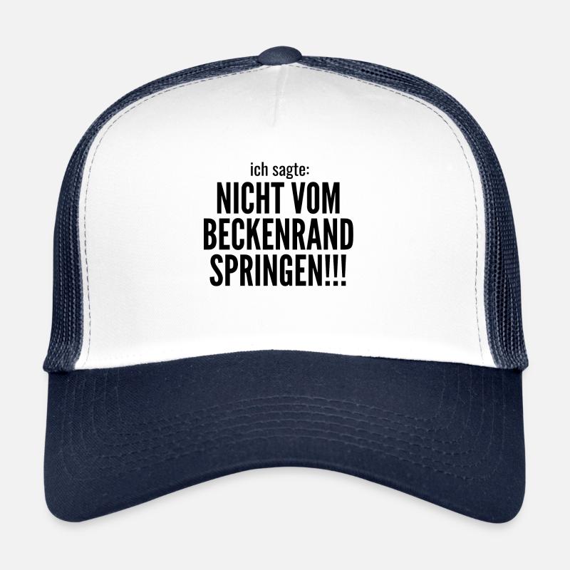 BADEMEISTER RETTUNGSSCHWIMMER Sprüche - Trucker Cap - Weiß/Navy