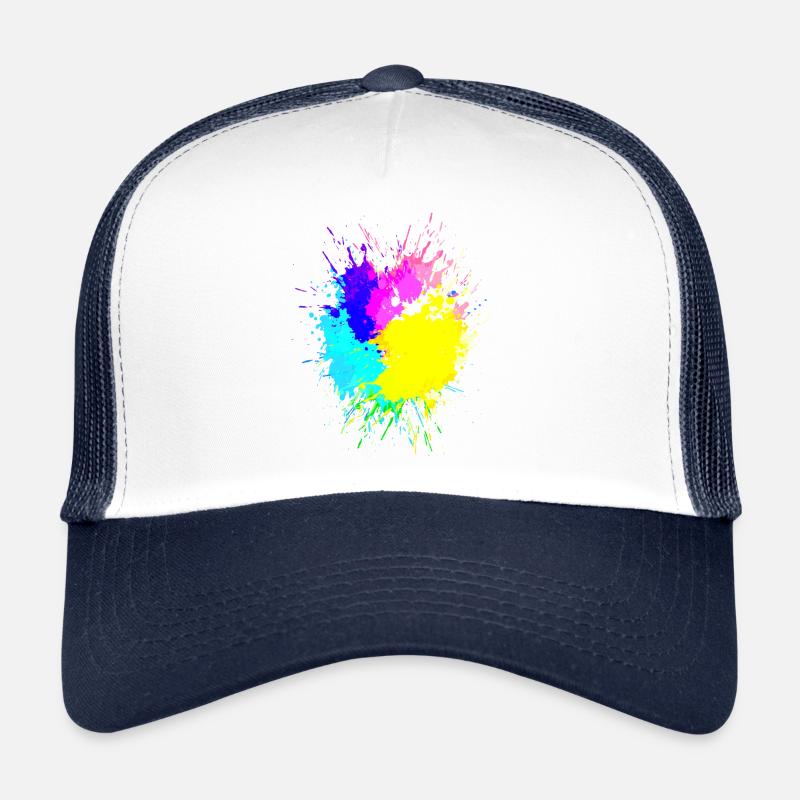 Taches de couleur Huntergrund Coloré Art Casquette trucker 