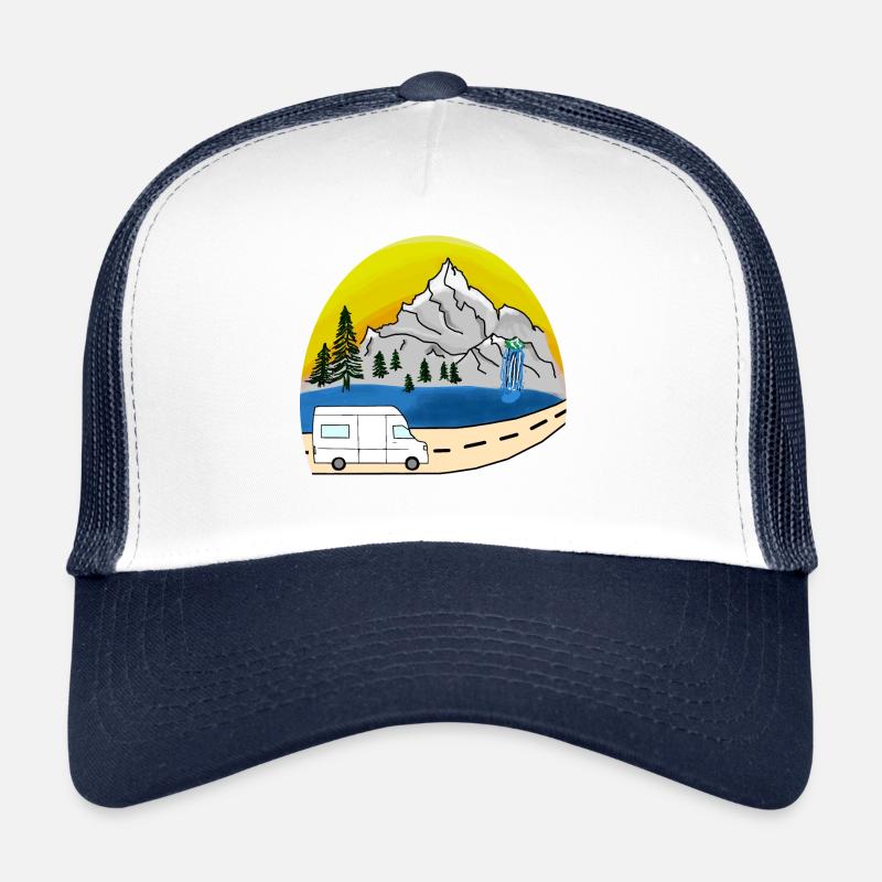 VAN LIFEVAN LIFE VANLIFER NOMADS - Trucker Cap - white/navy