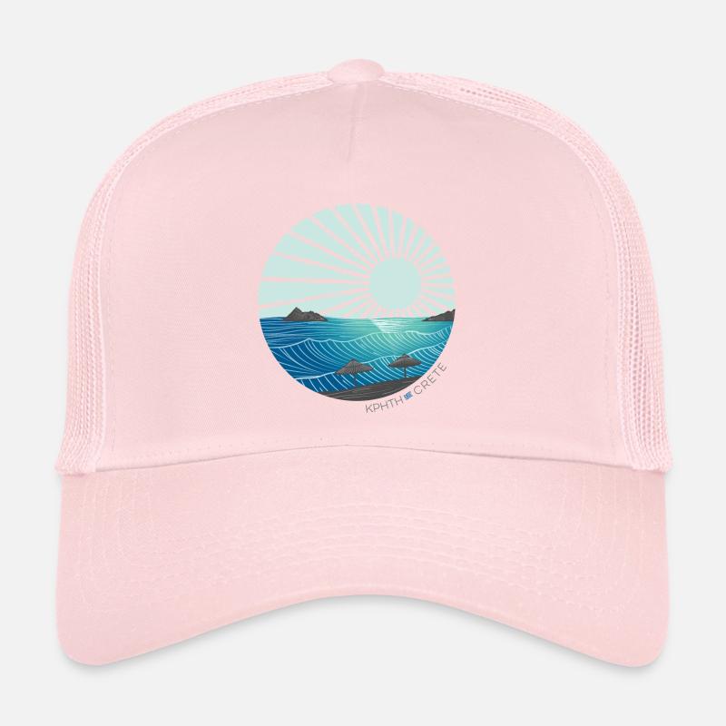 I ♥ Crete // Crète / Coucher de soleil à la mer Casquette trucker 