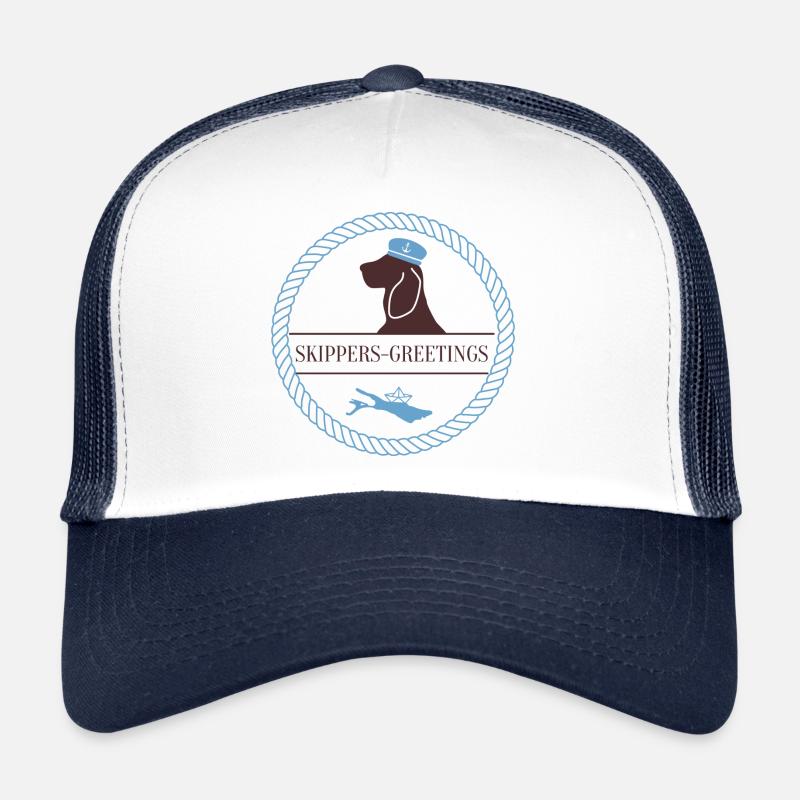 Skippers-Greetings - Trucker Cap - Weiß/Navy