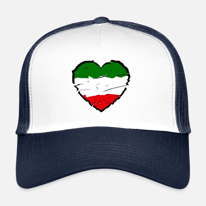 Herz von Italien - Trucker Cap - Weiß/Navy