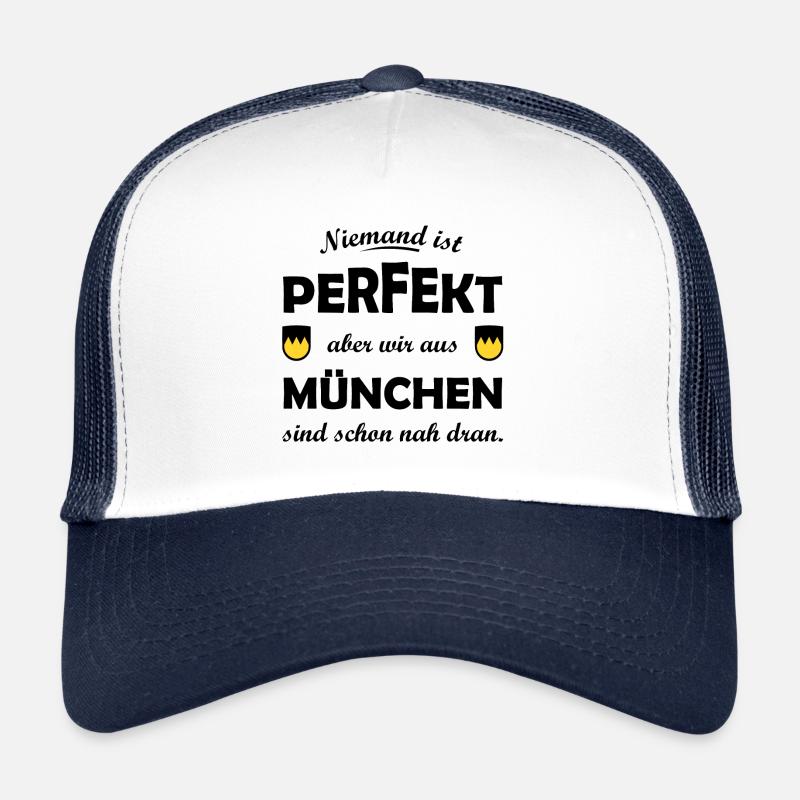 Perfekt aus München - Trucker Cap - Weiß/Navy
