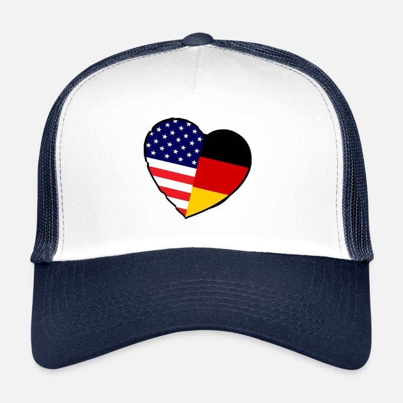 Amerikaliebe - Trucker Cap - Weiß/Navy