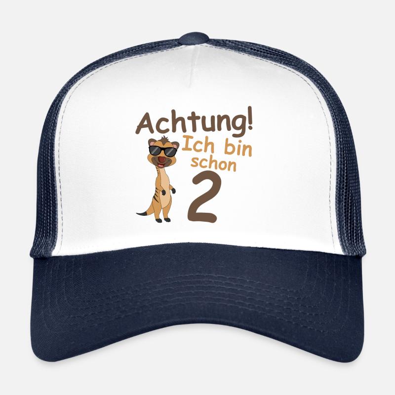 Geburtstagsshirt 2 jahr Erdmännchen baby Mädchen Trucker Cap