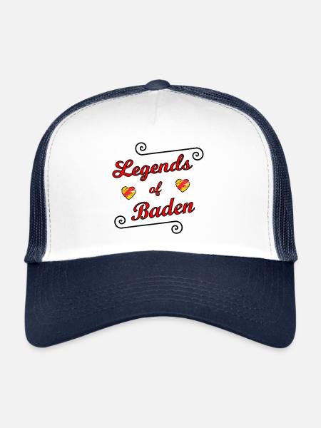 Les légendes du Badnerland - Casquette trucker  - blanc/marine - Devant