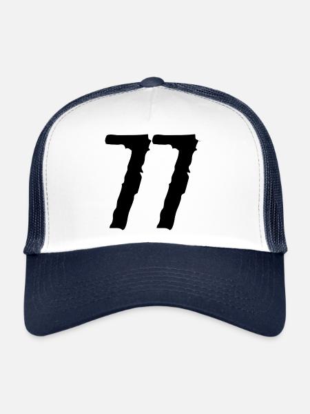 77 Number jersey - Trucker Cap - white/navy - Front