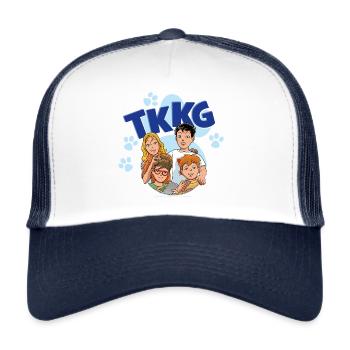 TKKG Junior Logo Mit Gruppenbild - Trucker Cap - Weiß/Navy - Vorne