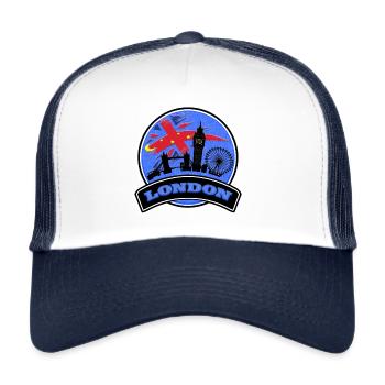 London - Casquette trucker  - blanc/marine - Devant