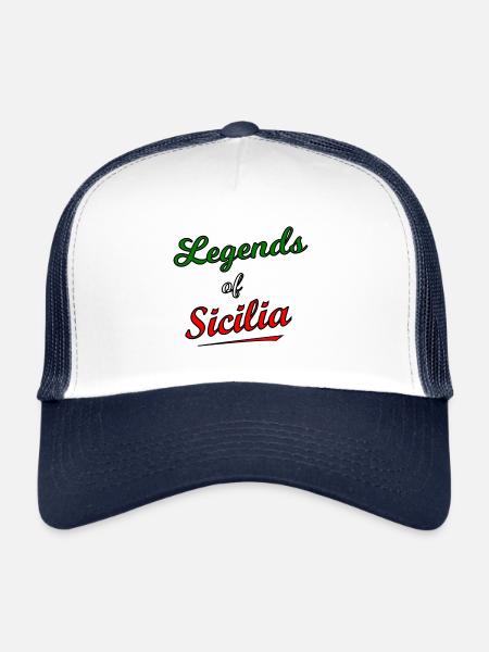 Legends from Sicily - Trucker Cap - white/navy - Front