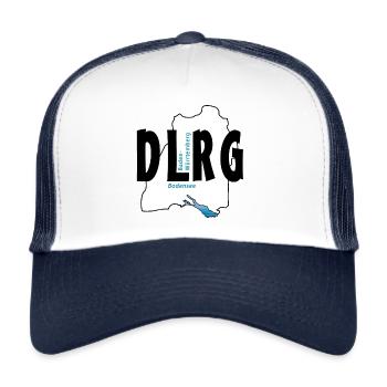 DLRG Baden-Würrtemberg, Bodensee - Trucker Cap - Weiß/Navy - Vorne