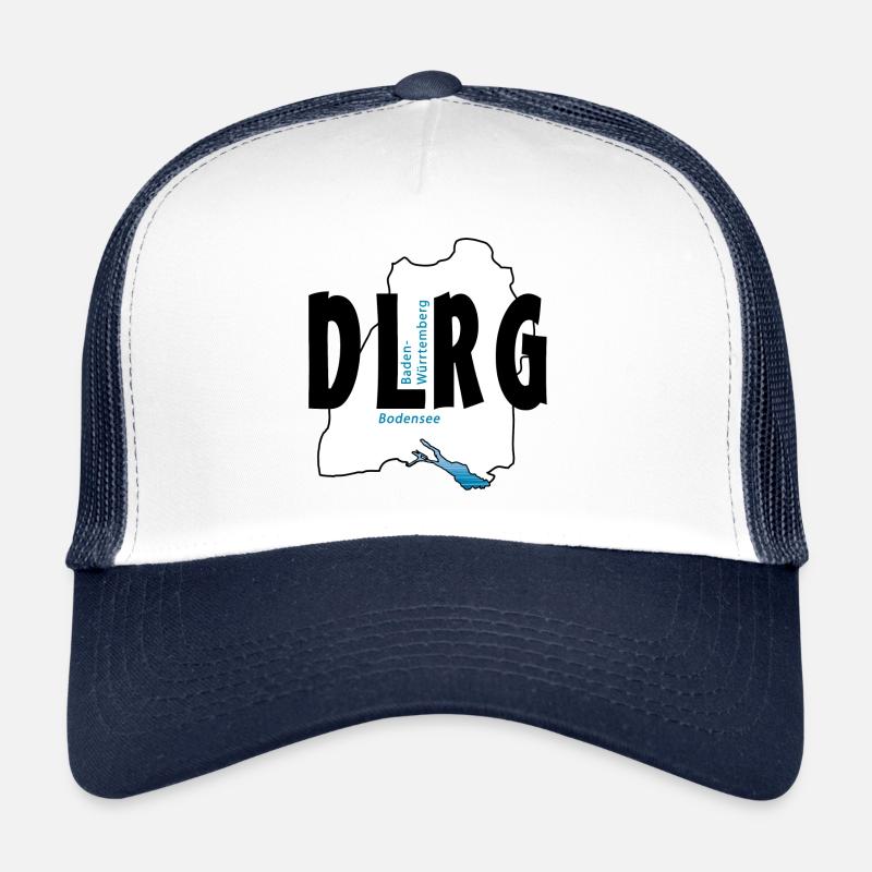 DLRG Baden-Würrtemberg, Bodensee - Trucker Cap - Weiß/Navy