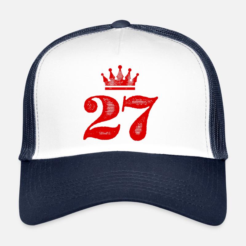 27 Zahl Krone Trucker Cap