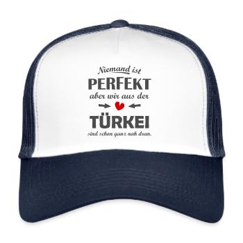 Perfekt aus der Türkei - Trucker Cap - Weiß/Navy - Vorne