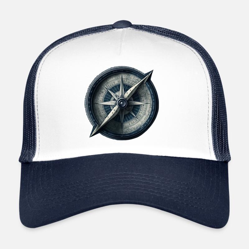 beautiful, nautical compass for sailing Trucker Cap