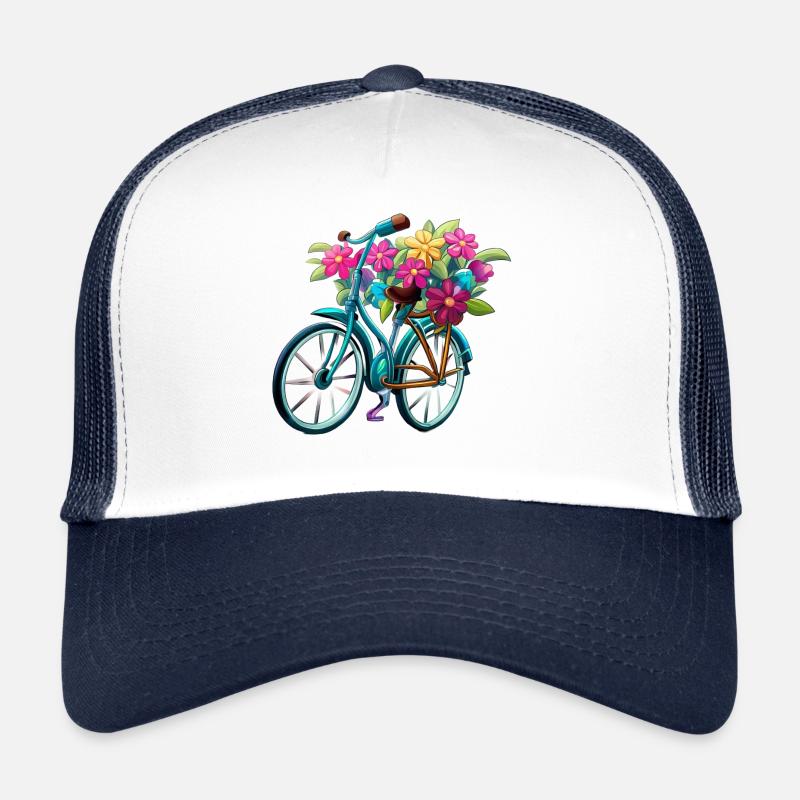 Fahrrad mit Blumen Trucker Cap