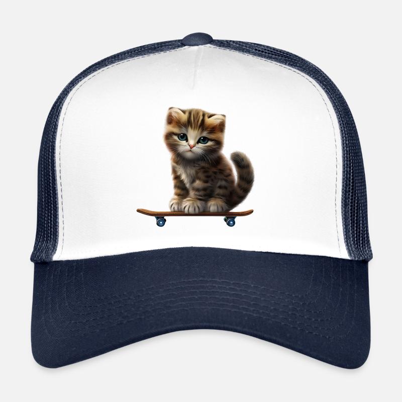 Chaton skateboard Casquette trucker 