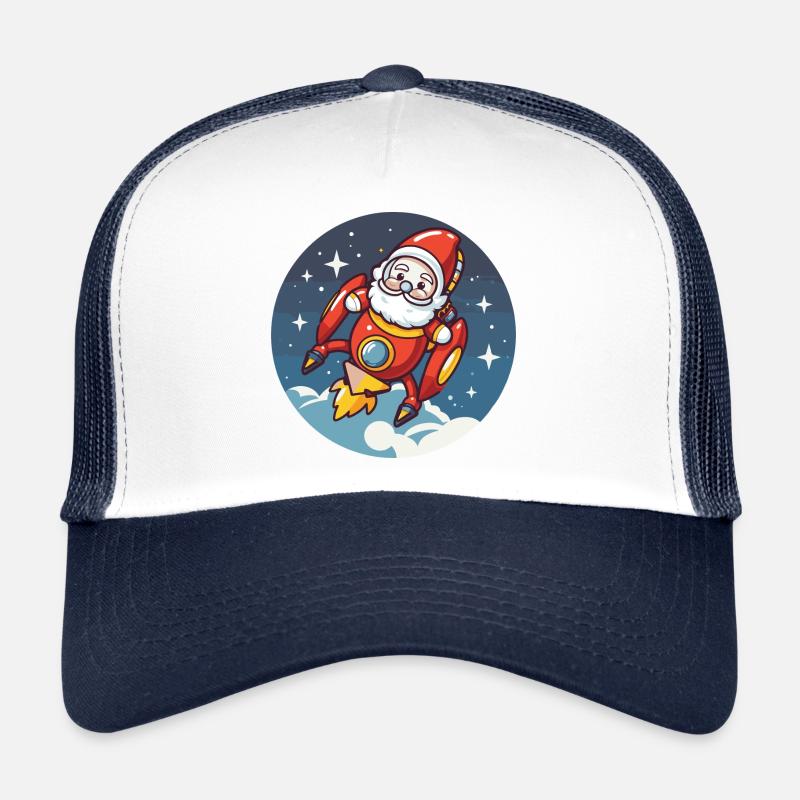 Weihnachtsmann Rakete Comic Weihnachten Trucker Cap