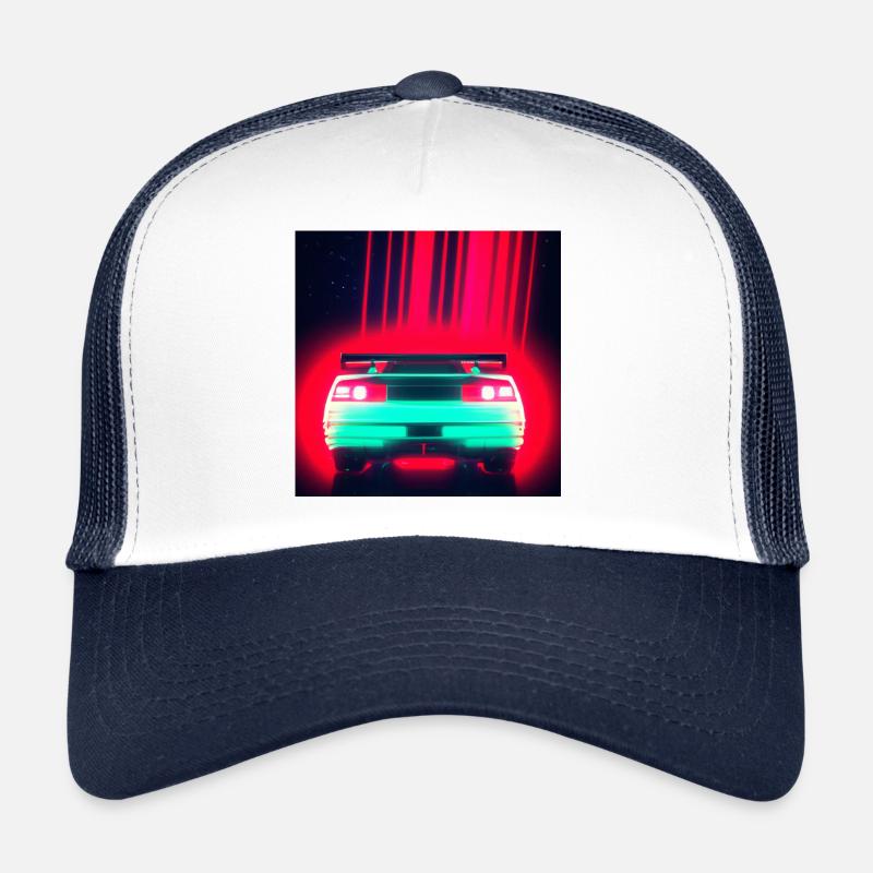 Auto von hinten mit rotem Licht Trucker Cap