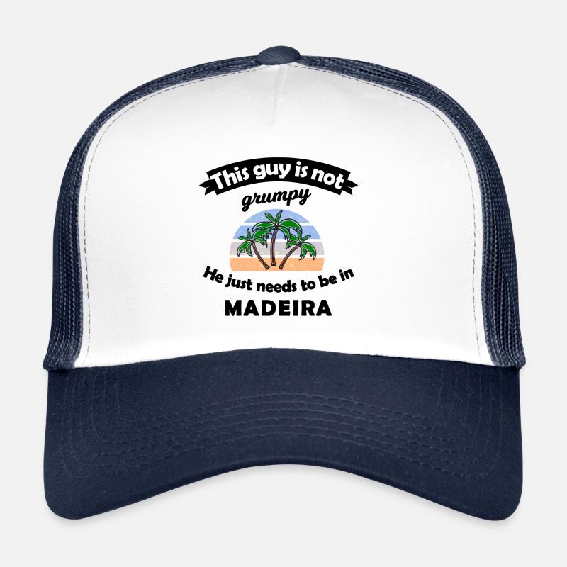Vacances à Madère - Casquette trucker  - blanc/marine