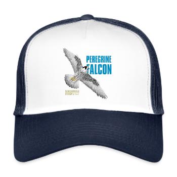 Faucon pèlerin - Casquette trucker  - blanc/marine - Devant