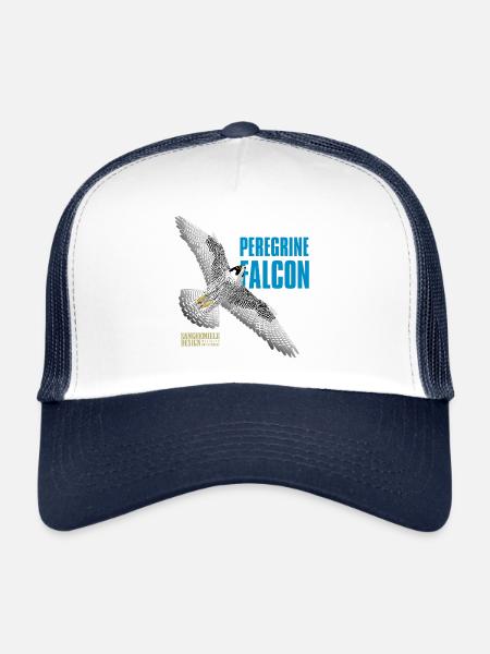 Faucon pèlerin - Casquette trucker  - blanc/marine - Devant