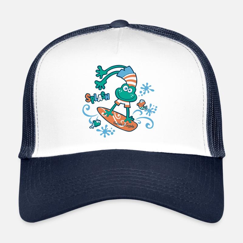 Splash - Surfer's Happiness - Trucker Cap - white/navy