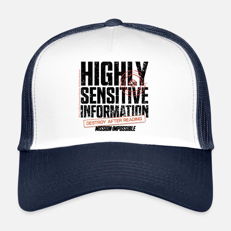 Mission Impossible Dead Reckoning Design De Cible - Casquette trucker  - blanc/marine